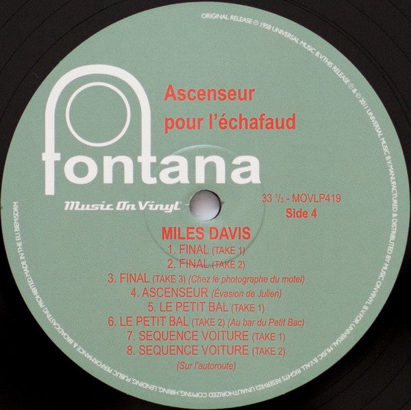 Miles Davis - Ascenseur Pour L'Échafaud (Lift To The Scaffold) | Mint (M) Mint (M)-Music History
