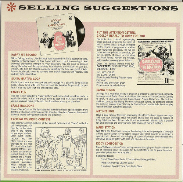 Milton DeLugg And The Little Eskimos / The Fleshto - Hooray For Santa Claus | Mint (M) Mint (M)-Music History