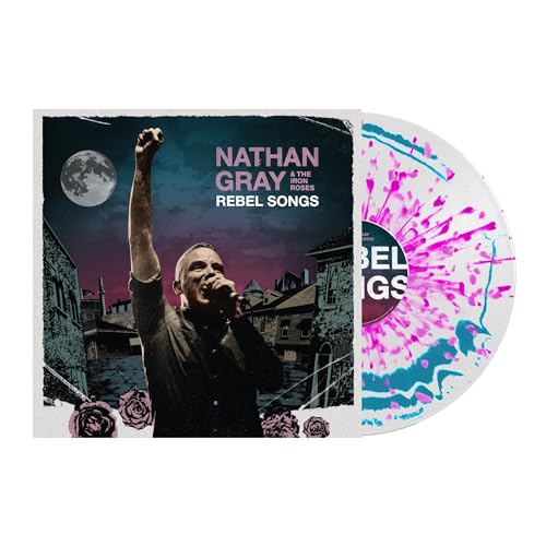 Nathan Gray & The Iron Roses - Rebel Songs (TEAL & MAGENTA ON WHITE SPLATTER VINYL | Mint (M) Mint (M)-Music History