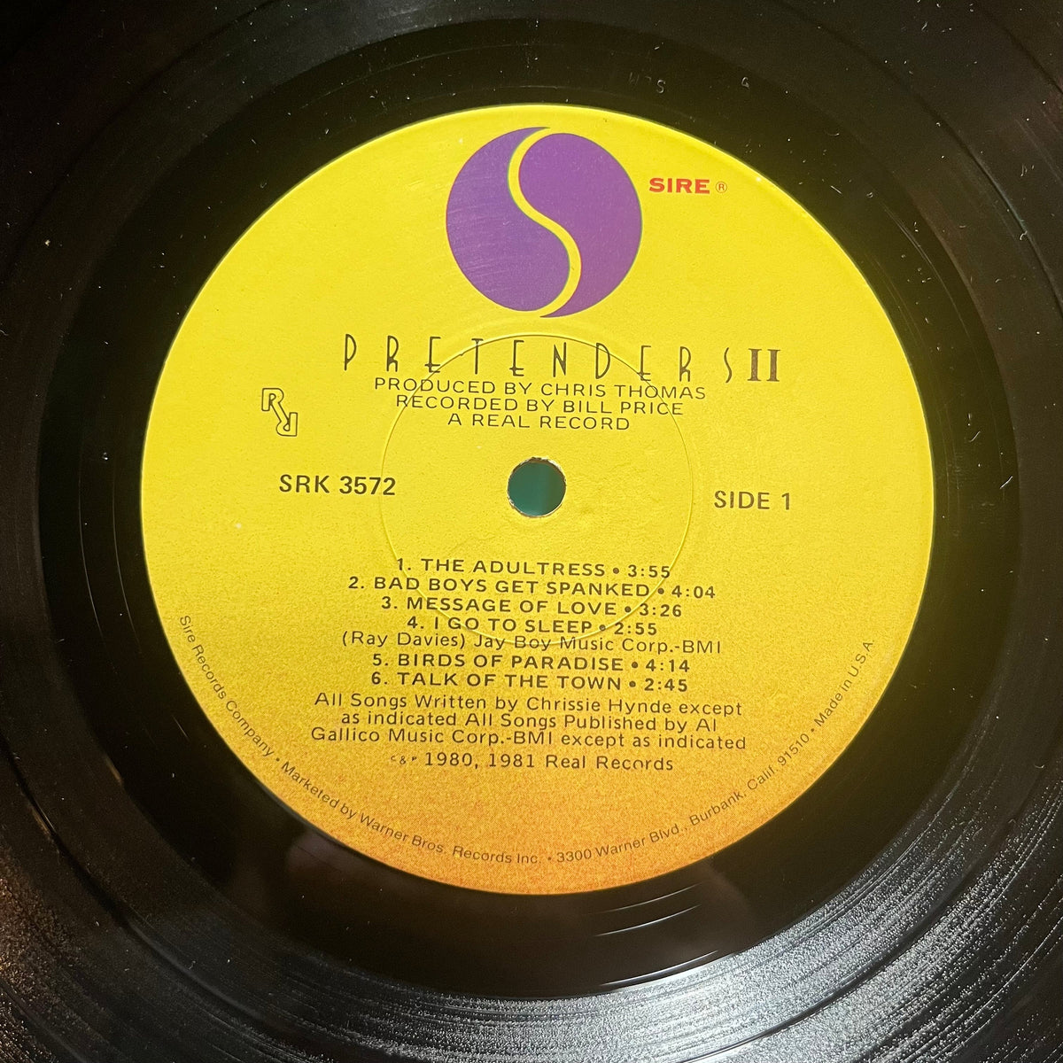 The Pretenders - Pretenders II (VINYL LP SIRE SRK 3572 1981) | Excellent+ (EX+) Very Good Plus (VG+)-Music History