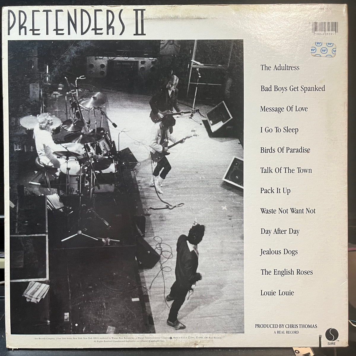 The Pretenders - Pretenders II (VINYL LP SIRE SRK 3572 1981) | Excellent+ (EX+) Very Good Plus (VG+)-Music History