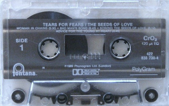 Tears For Fears - The Seeds Of Love *CASSETTE* | Near Mint (NM) Near Mint (NM)-Music History