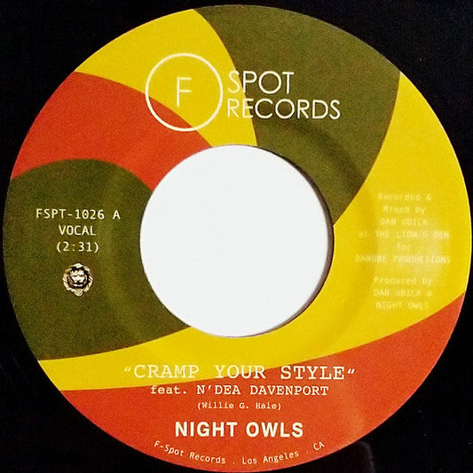 Night Owls (6) - Cramp Your Style / Your Old Standby (7" VINYL) | Mint (M) Generic-Music History