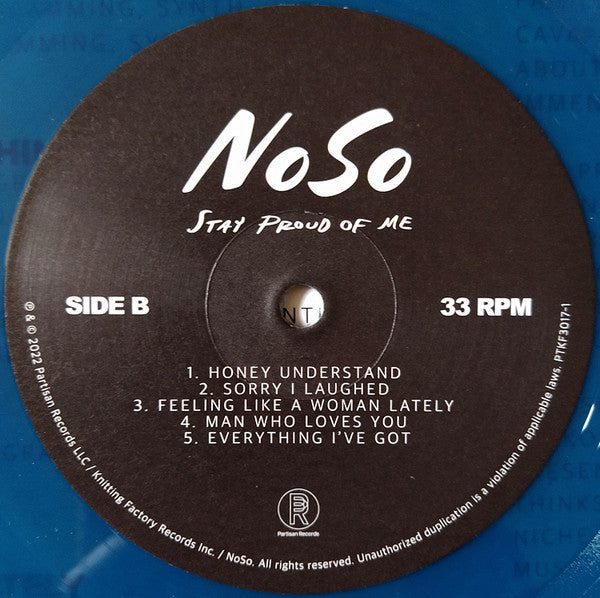 NoSo  Stay Proud Of Me (COLOR VINYL) | Mint (M) Mint (M)-Music History