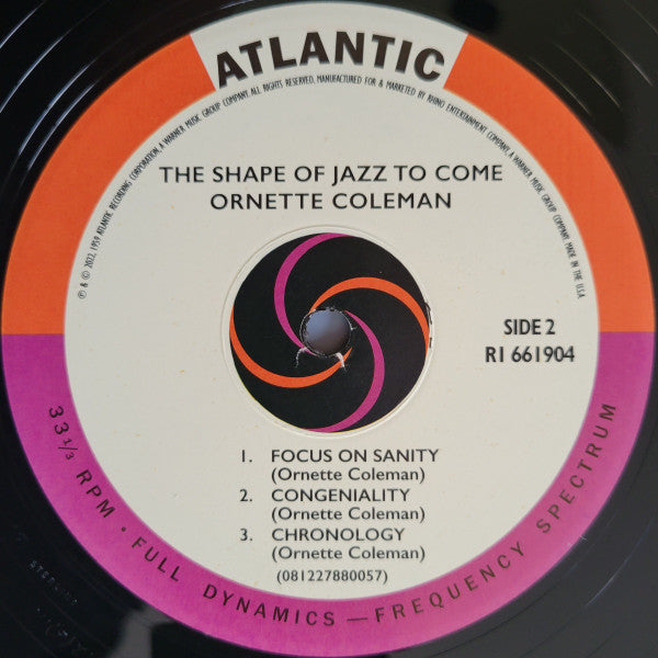 Ornette Coleman - The Shape Of Jazz To Come (VMP VINYL) | Mint (M) Mint (M)-Music History