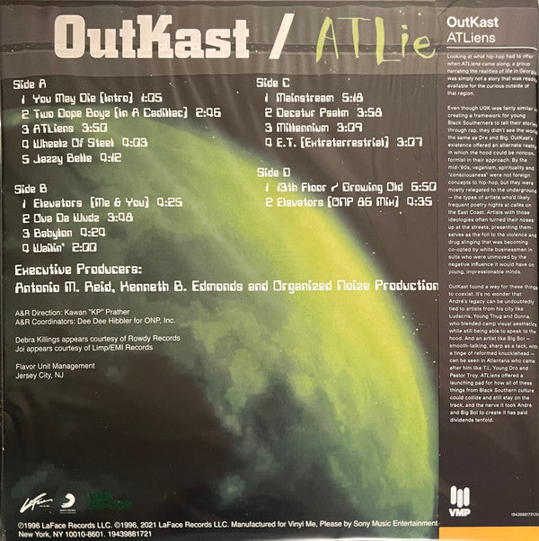 OutKast - ATLiens (VMP | NEON GREEN & BLUE GALAXY VINYL) | Mint (M) Mint (M)-Music History