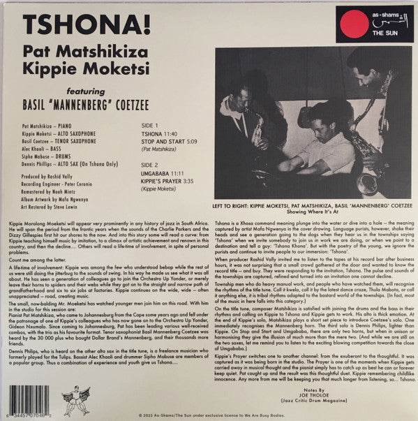 Pat Matshikiza - Kippie Moeketsi Featuring Basil C - Tshona! | Mint (M) Mint (M)-Music History