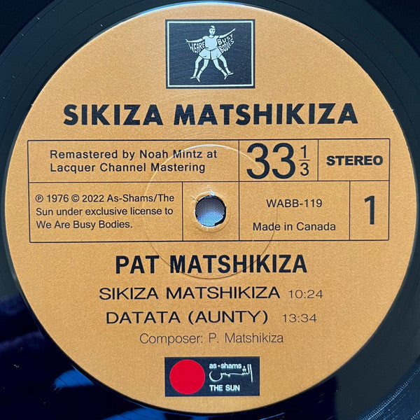 Pat Matshikiza - Sikiza Matshikiza [Import] (VINYL) | Mint (M) Mint (M)-Music History