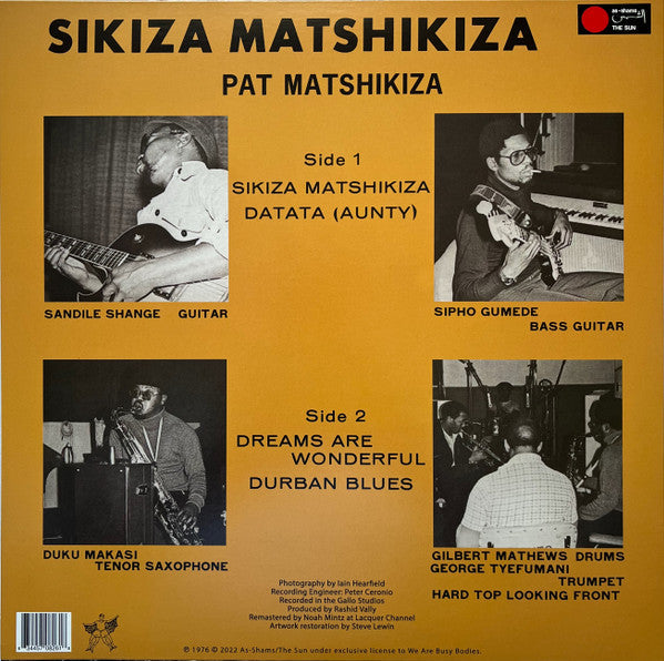 Pat Matshikiza - Sikiza Matshikiza [Import] (VINYL) | Mint (M) Mint (M)-Music History