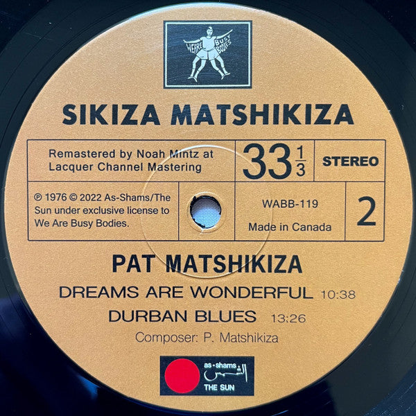 Pat Matshikiza - Sikiza Matshikiza [Import] (VINYL) | Mint (M) Mint (M)-Music History