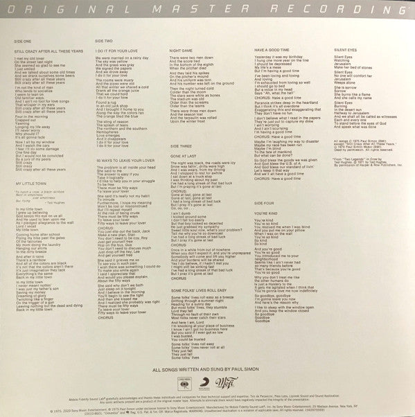 Still Crazy After All These Years | Mint (M) Mint (M)-Music History