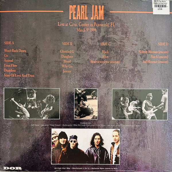 Pearl Jam - Live At Civic Center In Pensacola, FL March 9th 1994 | Mint (M) Mint (M)-Music History