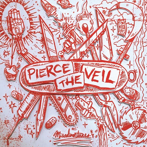 Pierce The Veil - Misadventures (Indie Exclusive, Limited Edition, Colored Vinyl, Red, Silver) |-Music History
