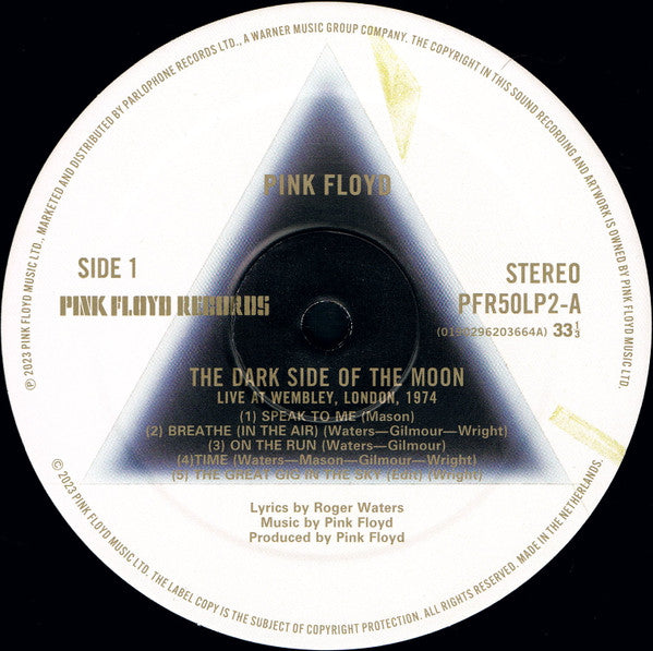 Pink Floyd - The Dark Side Of The Moon (Live At Wembley 1974) | Mint (M) Mint (M)-Music History