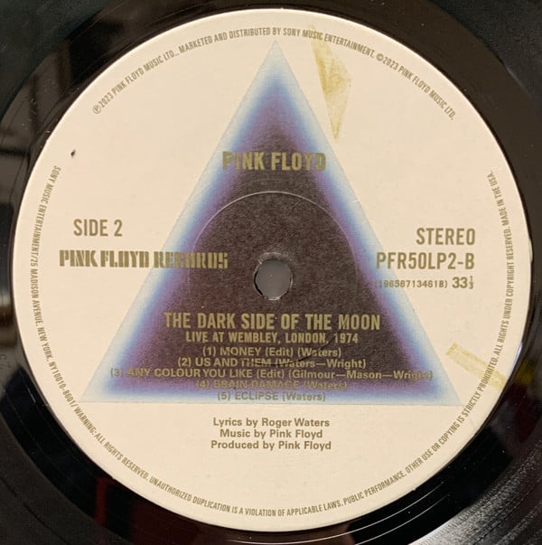 Pink Floyd - The Dark Side Of The Moon (Live At Wembley 1974) | Mint (M) Mint (M)-Music History