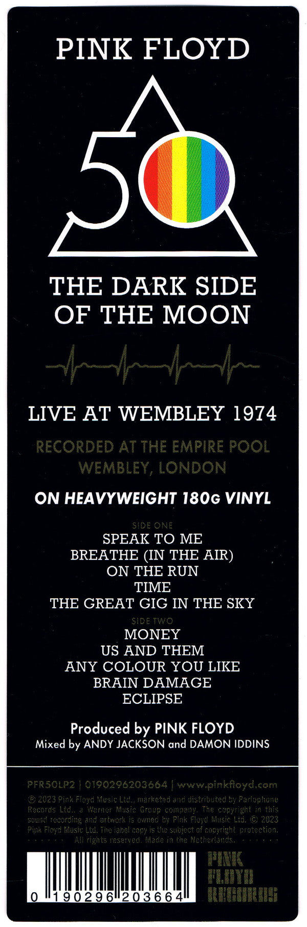 Pink Floyd - The Dark Side Of The Moon (Live At Wembley 1974) | Mint (M) Mint (M)-Music History
