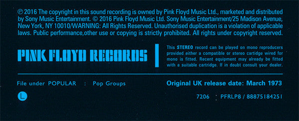 The Dark Side Of The Moon | Mint (M) Mint (M)-Music History