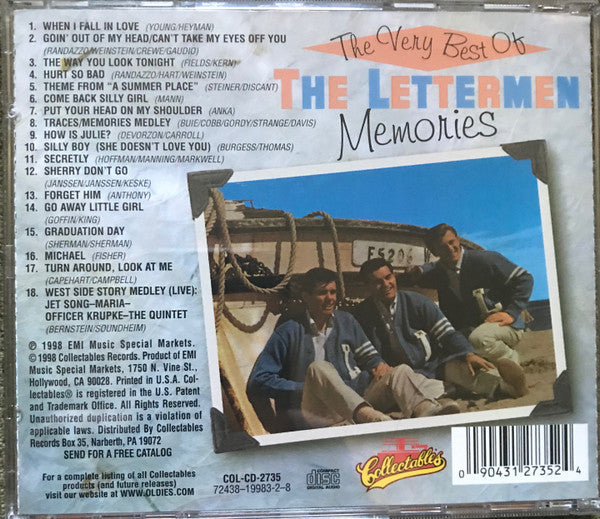 The Lettermen - The Very Best Of The Lettermen - Memories (CD) | Excellent+ (EX+) Near Mint- (NM-)-Music History