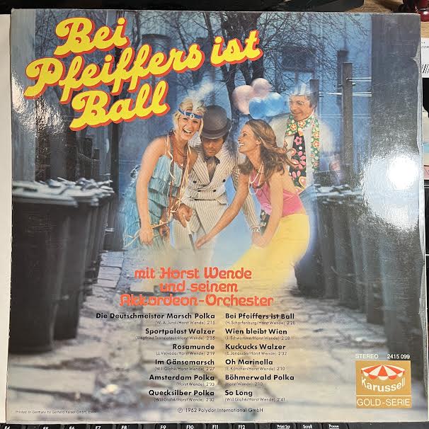 Horst Wende's Akkordeon-Band - Bei Pfeiffers Ist Ball (VINYL) *GERMAN* | Near Mint- (NM-)-Music History