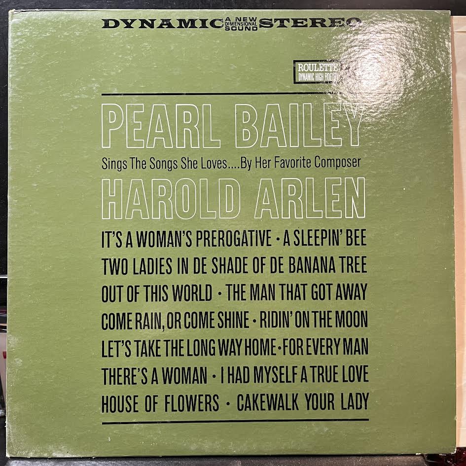 Pearl Bailey - Pearl Bailey Sings The Songs She Loves.... By Her Favorite Composer Harold Arlen (VINYL) | Near Mint (NM) Near Mint (NM)-Music History