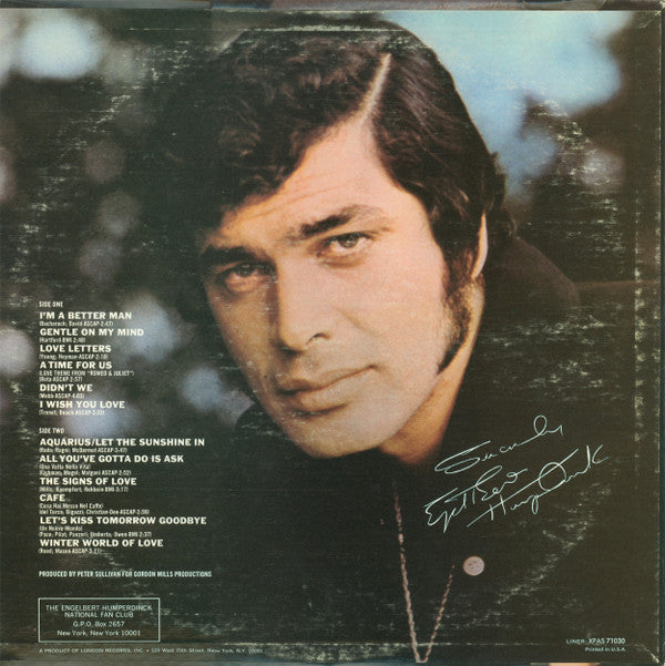 Engelbert Humperdinck - Engelbert Humperdinck *TERRE HAUTE* | Near Mint (NM) Near Mint (NM)-Music History