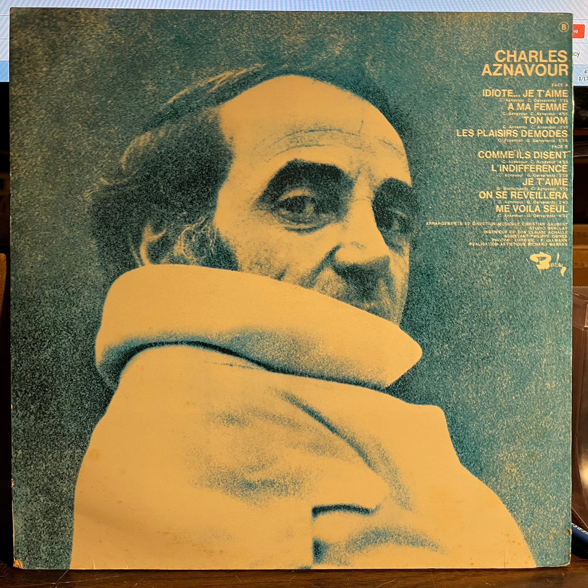 Charles Aznavour - Idiote Je T'Aime... *FRANCE* | Near Mint (NM) Excellent (EX)-Music History