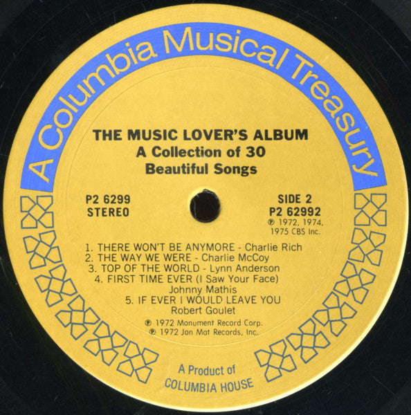 Various - The Music Lover's Album (A Collection Of 30 Beautiful Songs) | Near Mint (NM) Near Mint (NM)-Music History
