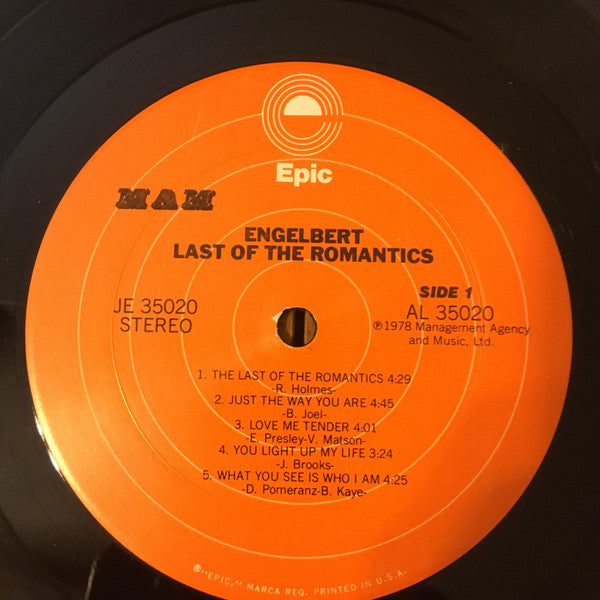 Engelbert Humperdinck - Last Of The Romantics | Near Mint (NM) Near Mint (NM)-Music History