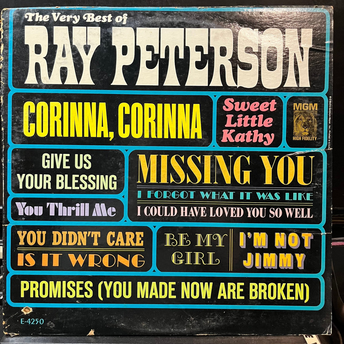 Ray Peterson - The Very Best Of Ray Peterson (VINYL LP MGM SE-4250 1964) | Near Mint (NM or M-) Very Good (VG)-Music History