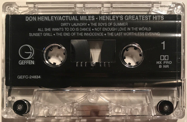 Don Henley - Actual Miles (Henley's Greatest Hits) *CASSETTE* | Near Mint (NM) Near Mint (NM)-Music History