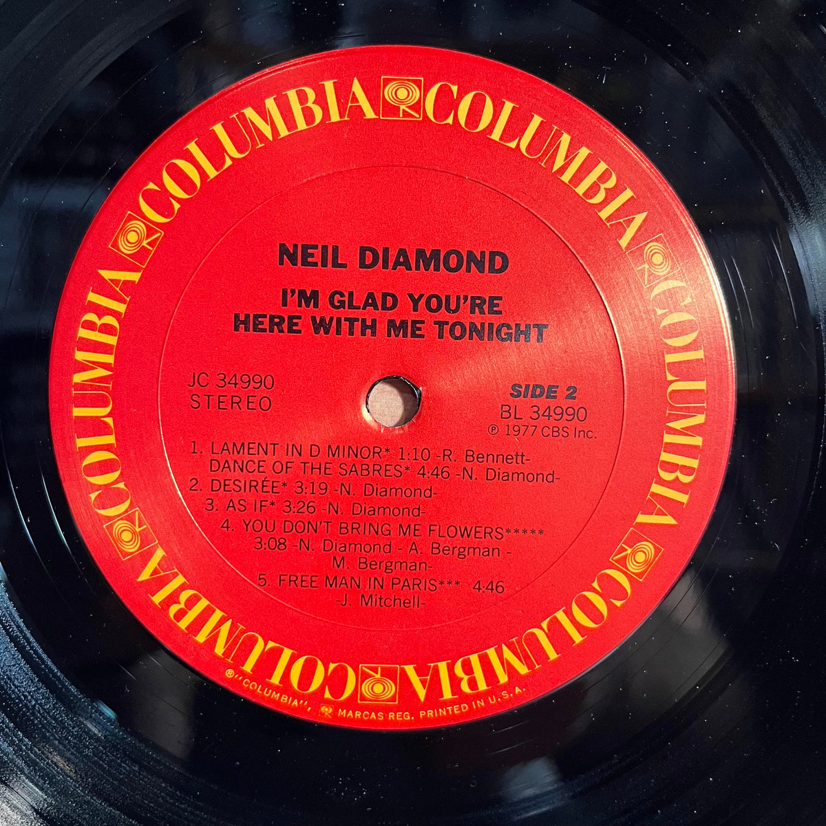 Neil Diamond - I'm Glad You're Here With Me Tonight *TERRE HAUTE* | Near Mint (NM) Near Mint (NM)-Music History