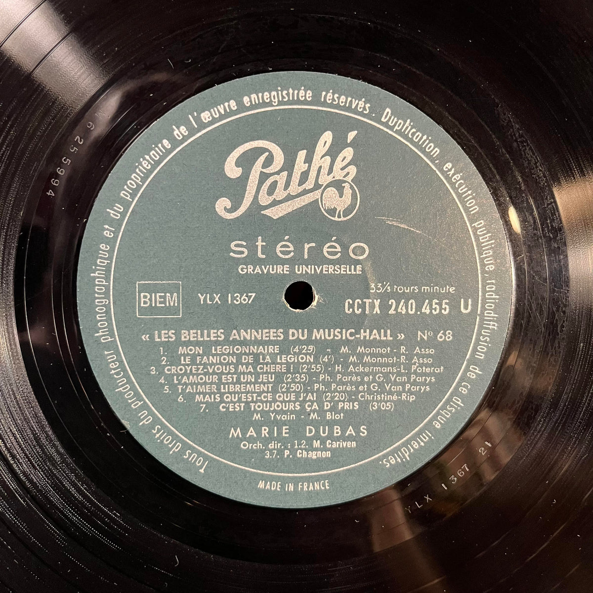 Marie Dubas - Les Belles Années Du Music-Hall N° 68 *FRANCE* | Near Mint (NM) Near Mint (NM)--Music History