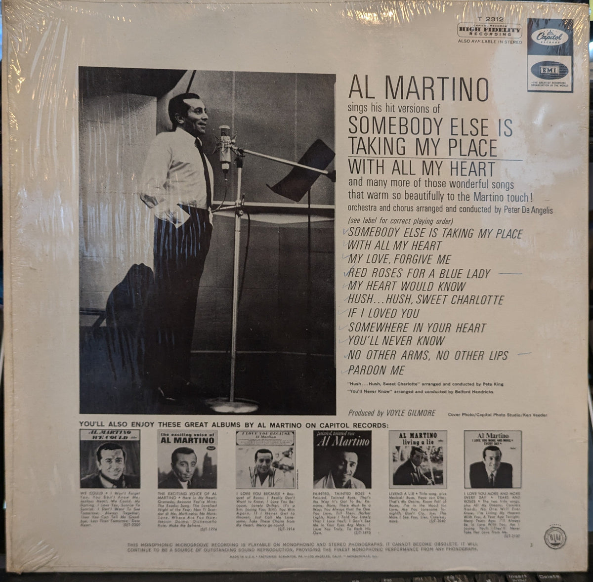 Al Martino - Somebody Else Is Taking My Place *SHRINK* | Very Good (VG) Near Mint (NM)-Music History