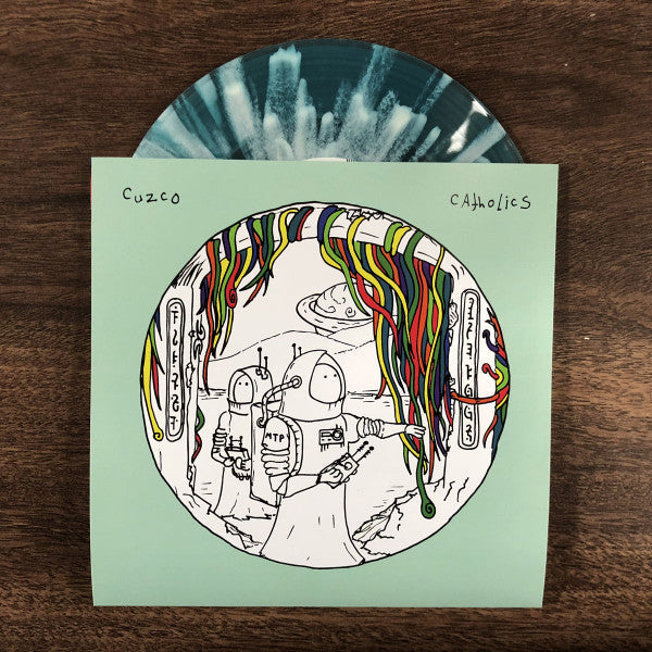 Cuzco / Catholics Split (7" VINYL) *TRANSPARENT BLUE WITH WHITE SPLATTER* | Mint (M) Mint (M)-Music History