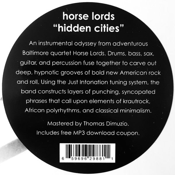 Horse Lords - Hidden Cities | Mint (M) Mint (M)-Music History