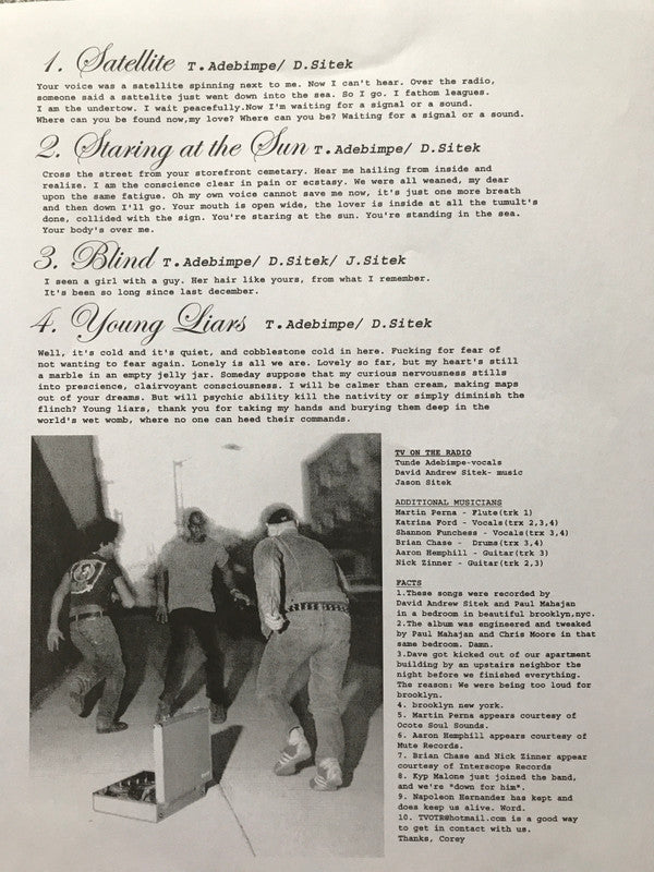 TV On The Radio - Young Liars | Mint (M) Mint (M)-Music History