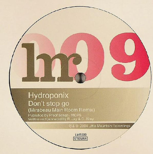 Hydroponix - Don't Stop Go (Mirabeau Remixes) | Near Mint (NM) Near Mint (NM)-Music History