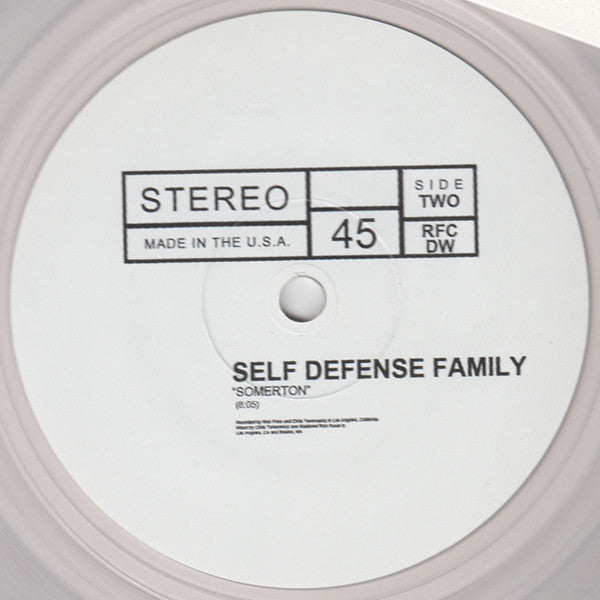 Creative Adult / Self Defense Family Split (CLEAR VINYL 7") | Mint (M) Mint (M)-Music History