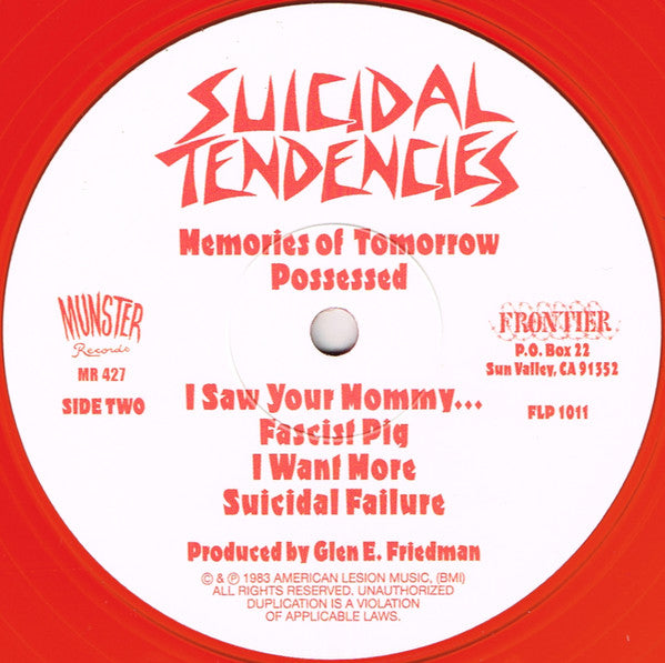 Suicidal Tendencies - Suicidal Tendencies (RED VINYL) | Mint (M) Mint (M)-Music History