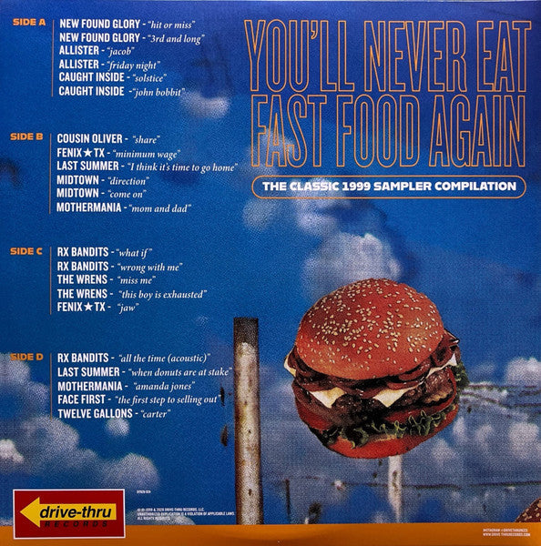 Various Artists - You'll Never Eat Fast Food Again (RSD 2026 2x SPLATTER VINYL) | Mint (M) Mint (M)-Music History
