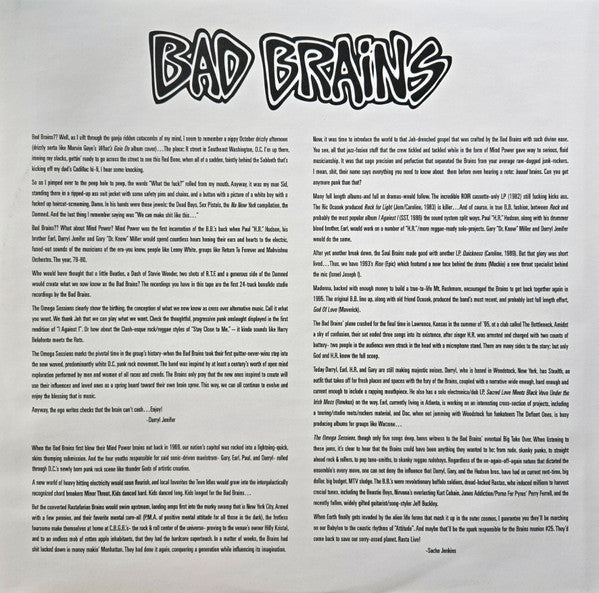 Bad Brains - Omega Sessions (RED VINYL, ETCHED) | Mint (M) Mint (M)-Music History