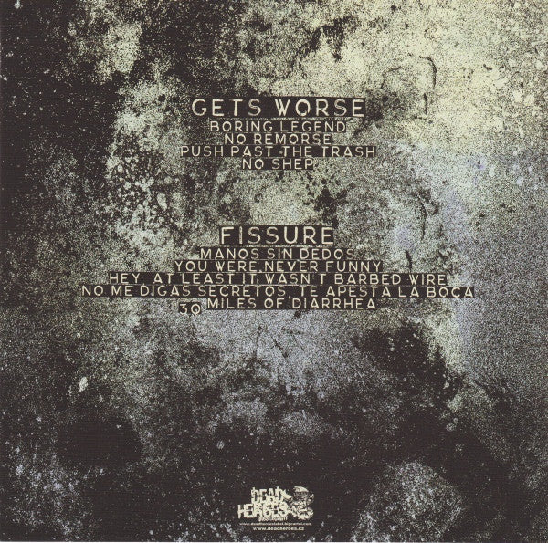 Gets Worse / Fissure Split (BLUE VINYL 7") | Mint (M) Mint (M)-Music History