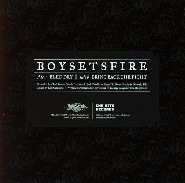 Boysetsfire - Bled Dry (PURPLE VINYL7") | Mint (M) Mint (M)-Music History