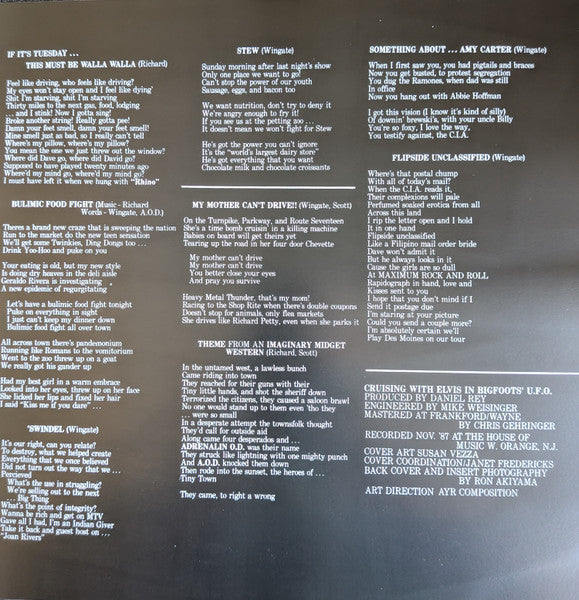 Adrenalin O.D. - Cruising with Elvis in Bigfoots’ U.F.O. (VINYL) | Mint (M) Mint (M)-Music History
