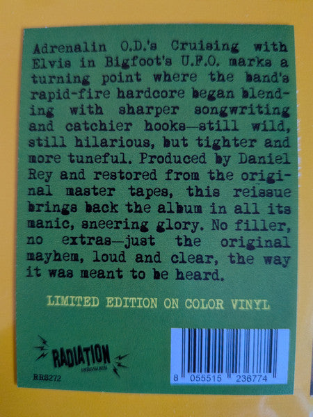 Adrenalin O.D. - Cruising with Elvis in Bigfoots’ U.F.O. (VINYL) | Mint (M) Mint (M)-Music History