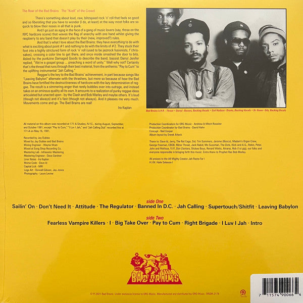 Bad Brains (RED VINYL) |-Music History