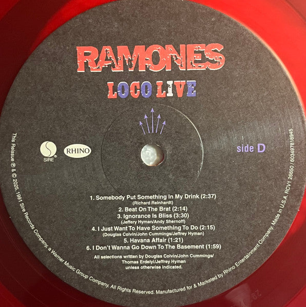 Ramones - Loco Live (RSD 2025)(2xCOLOR VINYL) | Mint (M) Mint (M)-Music History