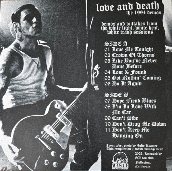 Social Distortion - Love And Death (The 1994 Demos)(VINYL LP) |-Music History