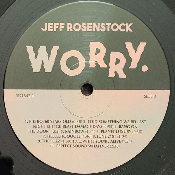 Worry. *DINGED* (VINYL) | Mint (M) Excellent (EX)-Music History