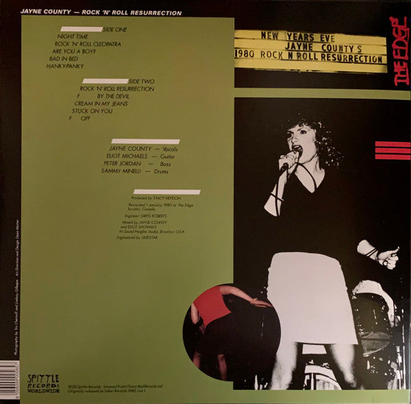 Jayne County - Rock 'n' Roll Resurrection (VINYL) | Mint (M) Mint (M)-Music History